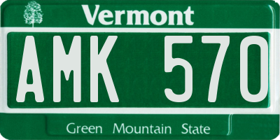 VT license plate AMK570