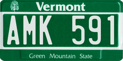 VT license plate AMK591