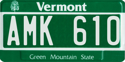 VT license plate AMK610