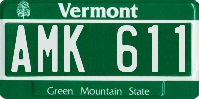 VT license plate AMK611