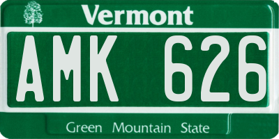 VT license plate AMK626