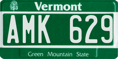 VT license plate AMK629