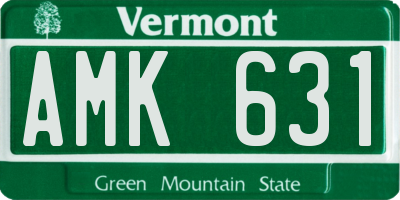VT license plate AMK631