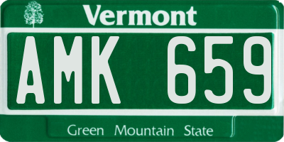 VT license plate AMK659