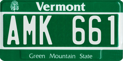 VT license plate AMK661