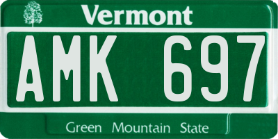 VT license plate AMK697