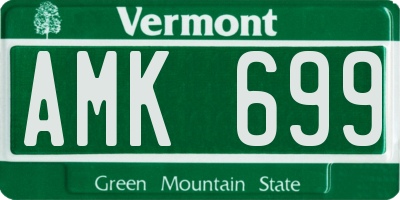 VT license plate AMK699