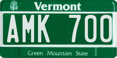 VT license plate AMK700