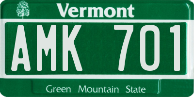 VT license plate AMK701