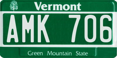 VT license plate AMK706