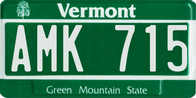 VT license plate AMK715