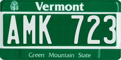 VT license plate AMK723