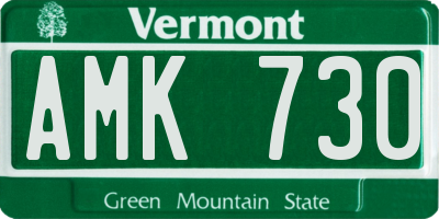 VT license plate AMK730