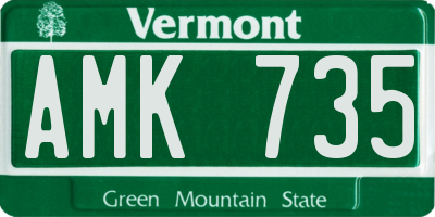VT license plate AMK735