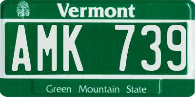 VT license plate AMK739