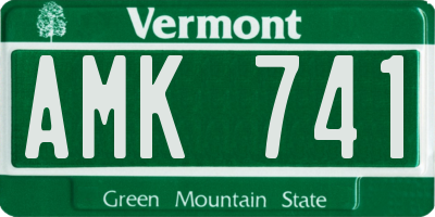 VT license plate AMK741