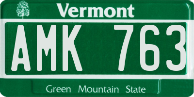 VT license plate AMK763