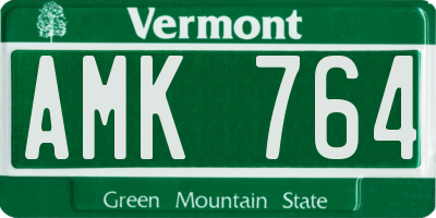 VT license plate AMK764