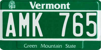 VT license plate AMK765