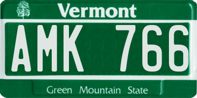VT license plate AMK766
