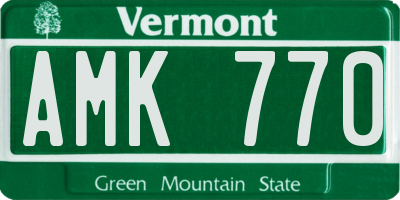 VT license plate AMK770