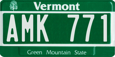 VT license plate AMK771