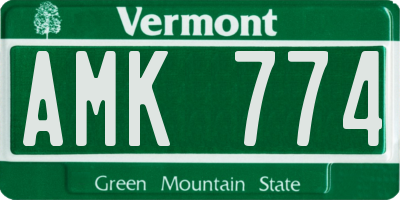 VT license plate AMK774