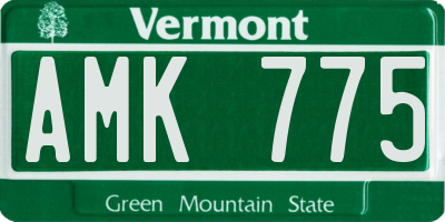 VT license plate AMK775