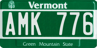 VT license plate AMK776