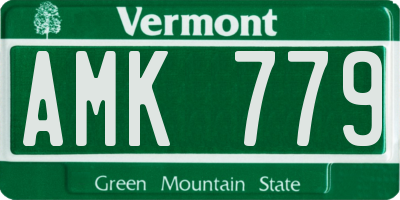 VT license plate AMK779