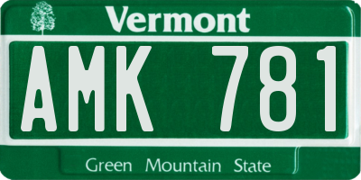 VT license plate AMK781