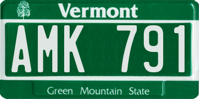 VT license plate AMK791