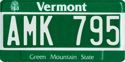 VT license plate AMK795