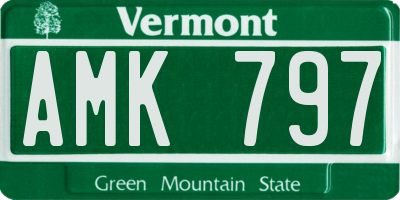 VT license plate AMK797