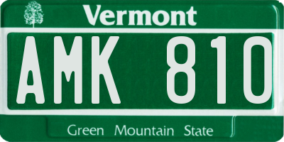 VT license plate AMK810