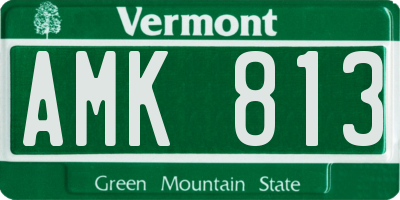 VT license plate AMK813