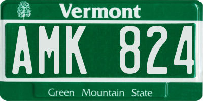VT license plate AMK824