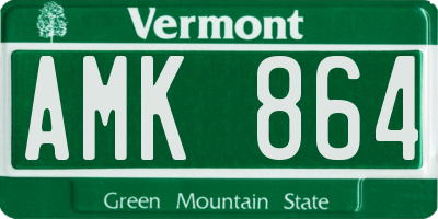 VT license plate AMK864