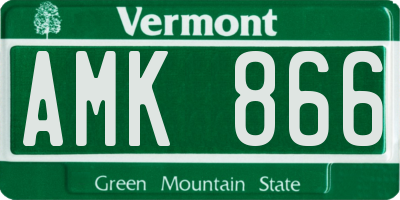 VT license plate AMK866