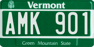 VT license plate AMK901