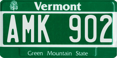 VT license plate AMK902