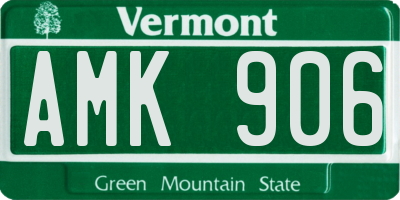 VT license plate AMK906