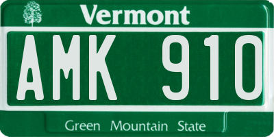 VT license plate AMK910