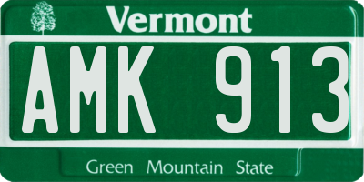VT license plate AMK913