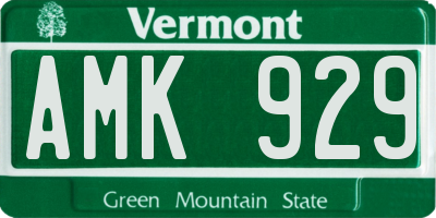 VT license plate AMK929