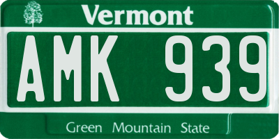 VT license plate AMK939