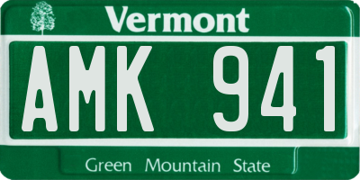VT license plate AMK941