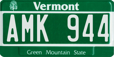 VT license plate AMK944