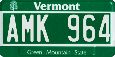 VT license plate AMK964