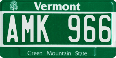 VT license plate AMK966